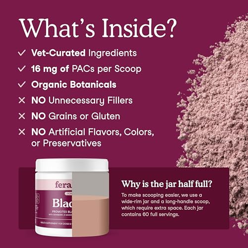 Fera Pets Bladder Support - Cranberry for Dogs & Cats - D-Mannose & Marshmallow Root - Urinary Tract Support - Supports Normal Urine pH - Boosts Immunity - 60 Scoops - Image 5