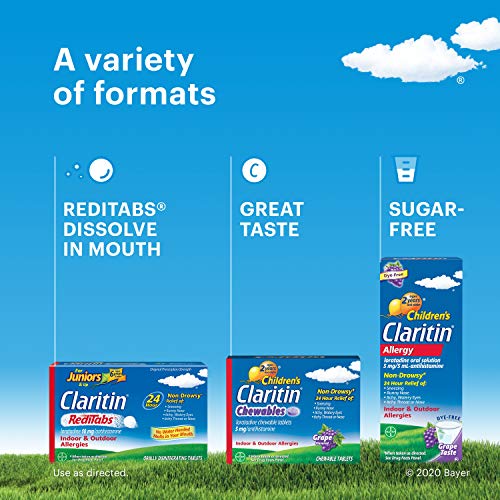 Image of Junior's Claritin 24 Hour Non-Drowsy Allergy RediTabs, 10 mg, 30 Count