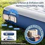 KASIMO Twin Camping Air Mattresses with Cordless Battery Pump,TPU Airbed - Image 6