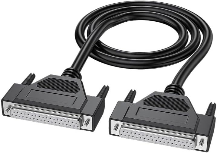 Pure Copper DB37 Extension Cord Male to Male to Female 37-pin Parallel Port Cable Serial Computer Monitor Data Cable(5m,Female to Female)