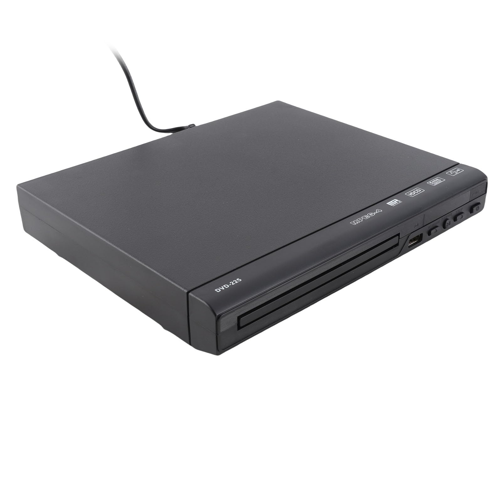 Asixxsix Mini Reproductor de DVD, Compatible con DVD R, RW, JPEG, CD R, CD RW, escaneo Progresivo, conversión Ascendente a 720P, multilingüe, USB 2.0, con Control (Enchufe de la UE)
