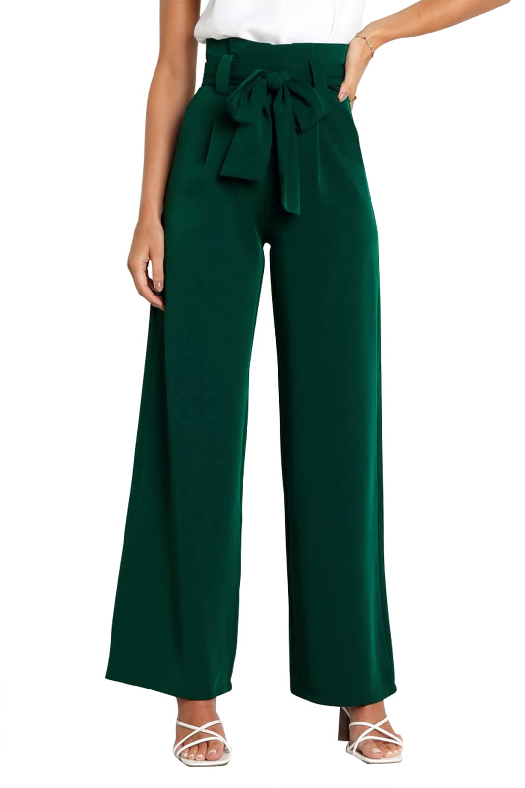 GUOLEZEEV High Waist Wide Leg Pants for Women Business Casual Outfits Dress Pants