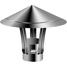 Generisch Mutfak ve kantin havaland rmas  i in ayarlanabilir, koni  eklinde metal baca kapa , d  mekanlar i in  at  havaland rma kapa , duman borusu kapa  120 mm / 4,7 in