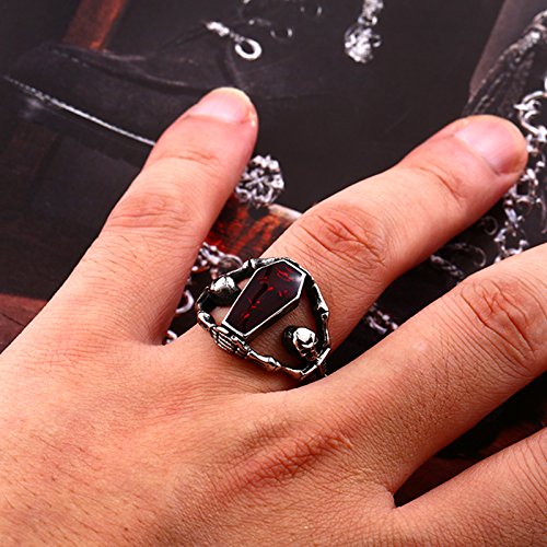 Image of Genuine Stainless Steel Ring Jewelry for Men Fashion Punk Biker Skull Rings