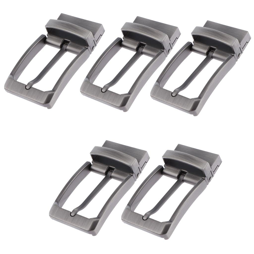 5pcs Mens Antique Belt Buckle Single Prong Rectangular Pin Buckle Reversible-image-26