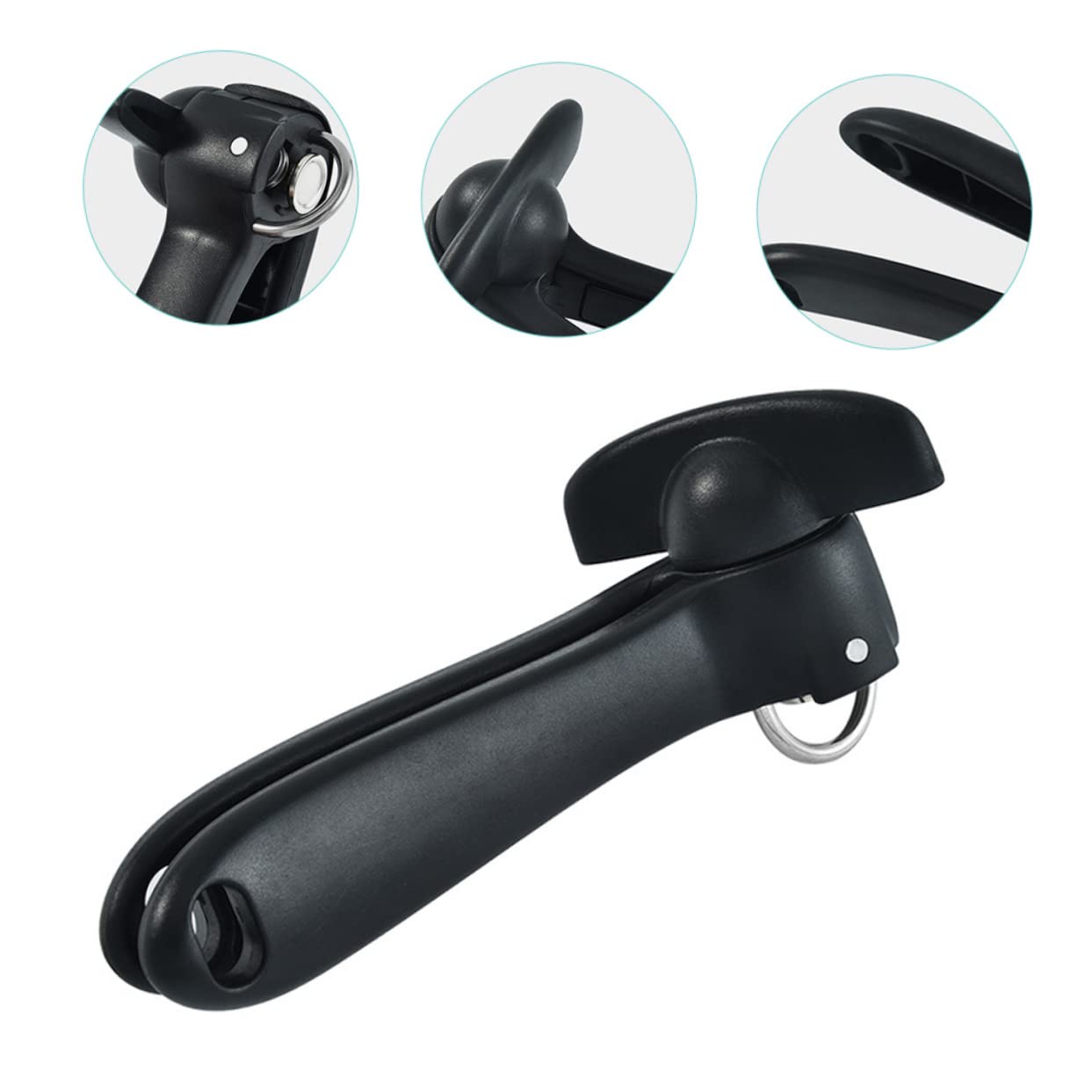 IMIKEYA 4 pezzi apriscatole apribottiglie coperchio da campeggio strumento per aprire lattine da campeggio apribottiglie portatile apribottiglie strumento per aprire barattoli in acciaio nero