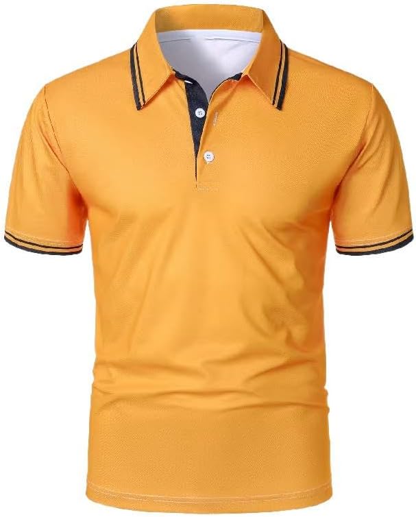 Mens Polo Shirts Short Sleeve Shirts for Men Casual Cotton Collared T Shirt Golf Shirts