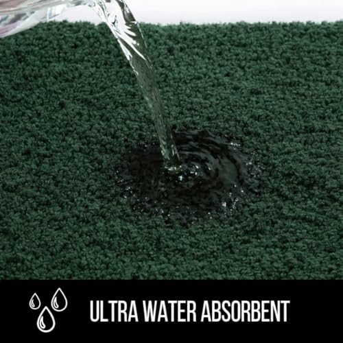 Image of HOWNICE Decore Microfiber Door Mats for Home Entrance Living Room | Anti Skid Doormats for Bathroom Entrance and Bedrooms | Main Door Mats for Entrance Mat (Bedroom Matt Green Mat)
