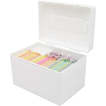 Tampon Holder for Bathroom, White Plastic Organizer for Napkin Pad and Tampon, Bathroom Organizer with Handle, Feminine Product Organizer, Tampon Case