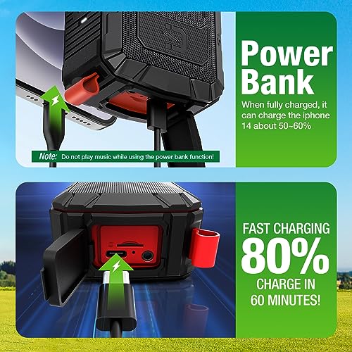 Dprofy Pro Portable Magnetic Bluetooth Golf Speaker Wireless Waterproof IPX6/Shockproof 3rd Generation Magnetic Golf Speakers for Golf Cart の商品画像 2