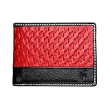 STARHIDE Designer RFID Wallet For Men | Made From Real Leather and Superior RFID Blocking Materials For Complete Credit Card Protection | Red Black 1170