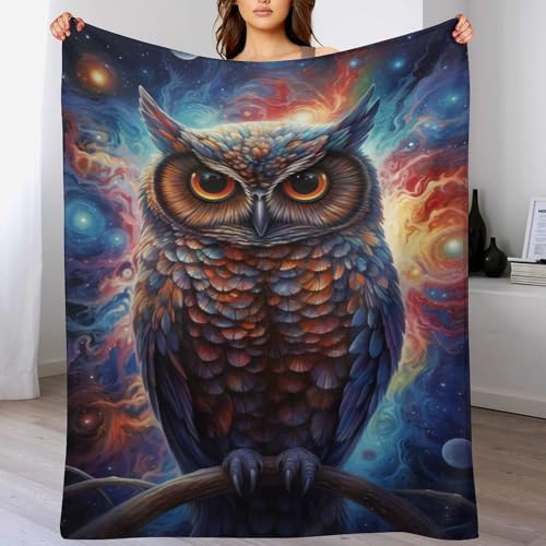 Couvertures en hibou pour le canapé plaid douillet voyage - 2