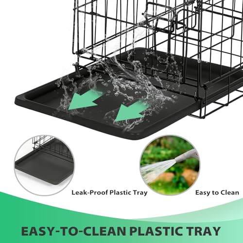 Image of BestPet | Dog Crate | 18 inch | Black | Foldable Metal Kennel with Single Doors