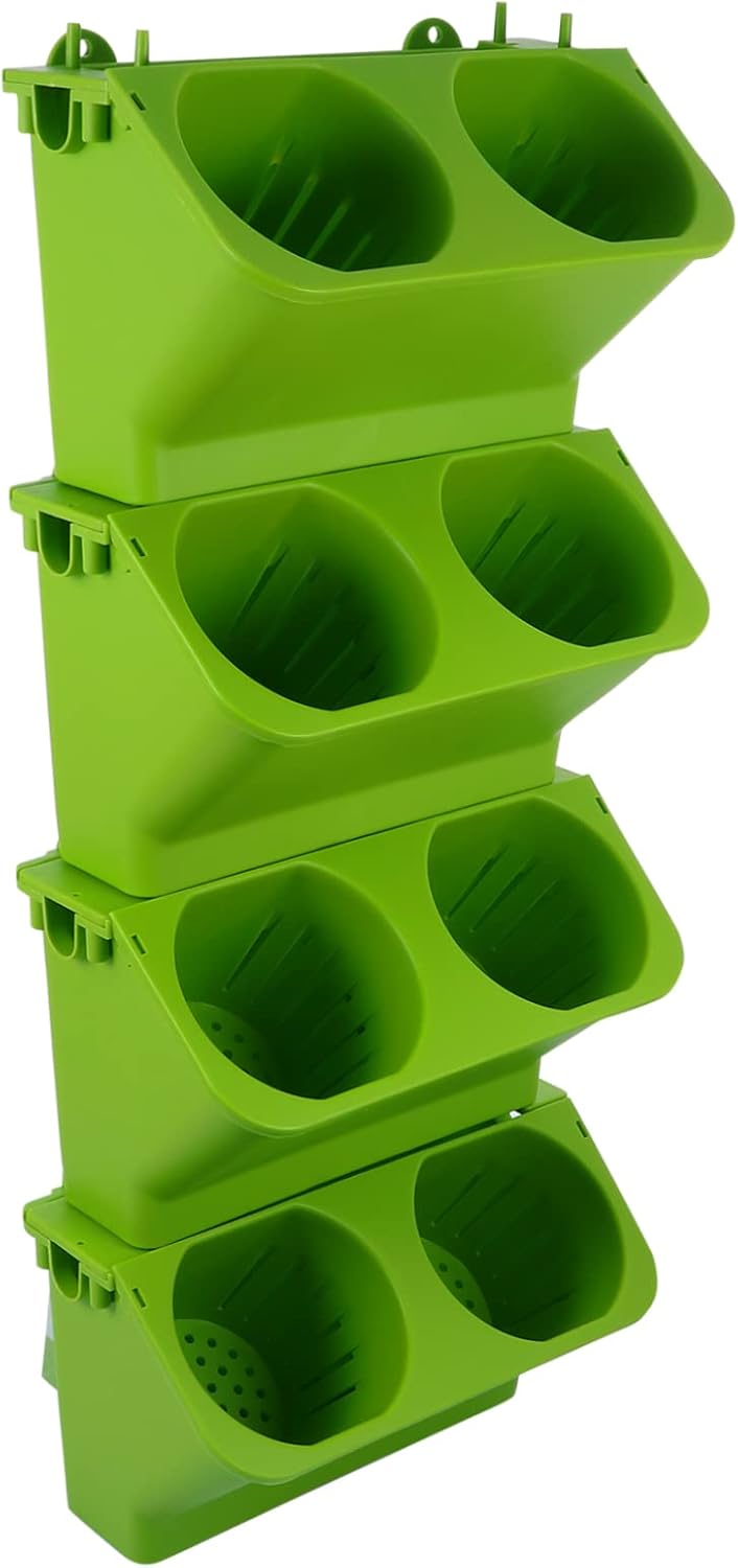 KESYOO 4pcs Vertical Planter Wall Mounted Planters Plants Houseplants Wall Mount Flowerpot Plant Pots Pot Flower Pot for Indoor Plants Planter Indoor Planting Wall Green Pp
