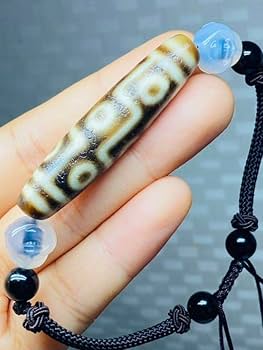 ★老天珠　開光済　二龍眼天地天珠　弥勒菩薩瑪瑙彫刻 ☆老天珠 開光済 二龍眼天地天珠 弥勒菩薩瑪瑙彫刻 アクセサリー