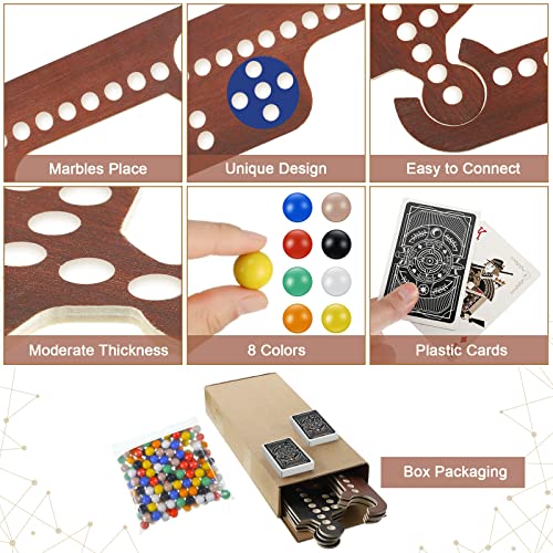 Jokers And Marbles Game Wooden Board Game Marble Board Game 4-8 Player Board Game For Holiday Party Family Playing #TOP2