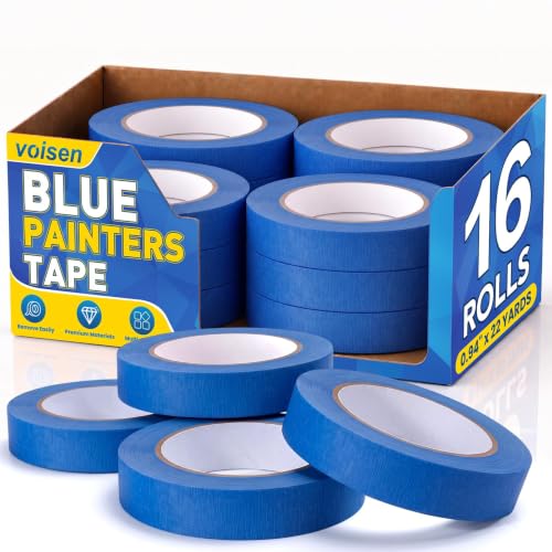 Image of VOISEN 16 Packs Painters Tape, Blue Tape,Masking Tape for Multi-Purpose