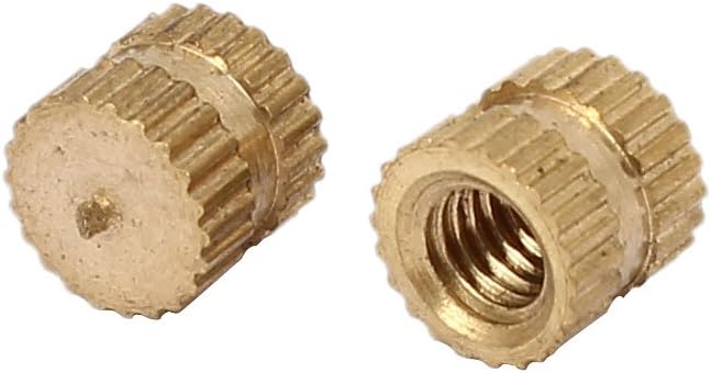 M4 x Nails, Screws & Fasteners 6mm 6.3mm OD Brass Injection Molding Embedded Knurled Thumb Nut & Bolt Sets Nut 500PCS