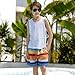 Cozople Teen Boys Swim Trunks Size 14-16 Beachwear Swimsuit Novelty Stripes Graphic Swimming Shorts Quick Dry UPF 50+ Beach Board Shorts for Teens Summer Holiday Beach Costume