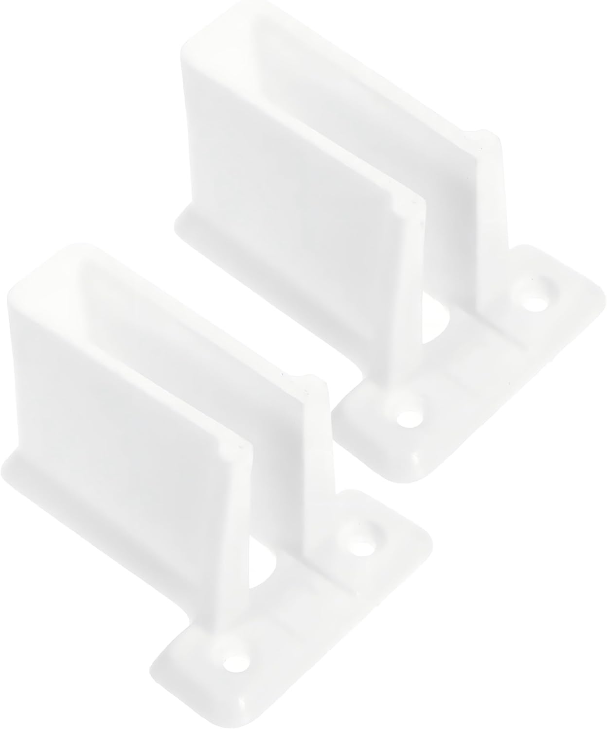 10 Pack White Plastic Wire Shelf End Brackets for Closet Systems, Fits 1/2" Wire Shelving, Replacement for MP7016 with Mounting Hardware