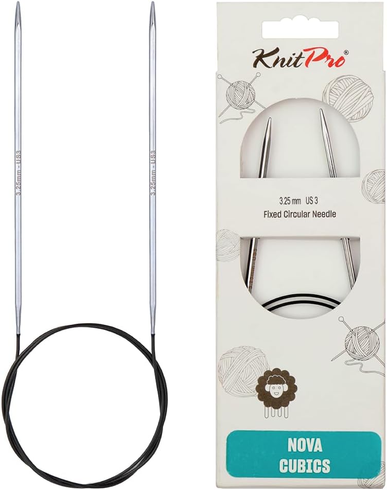 KnitPro Nova Cubics Fixed Circular Needle 32" (80cm) | US Size 3 (3.25mm)