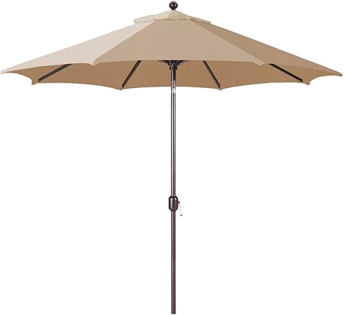 Vista 12 de Sombrilla octagonal de patio con inclinación automática para estante de sol de piscina, marco de aluminio resistente, tela Sunbrella, 98%