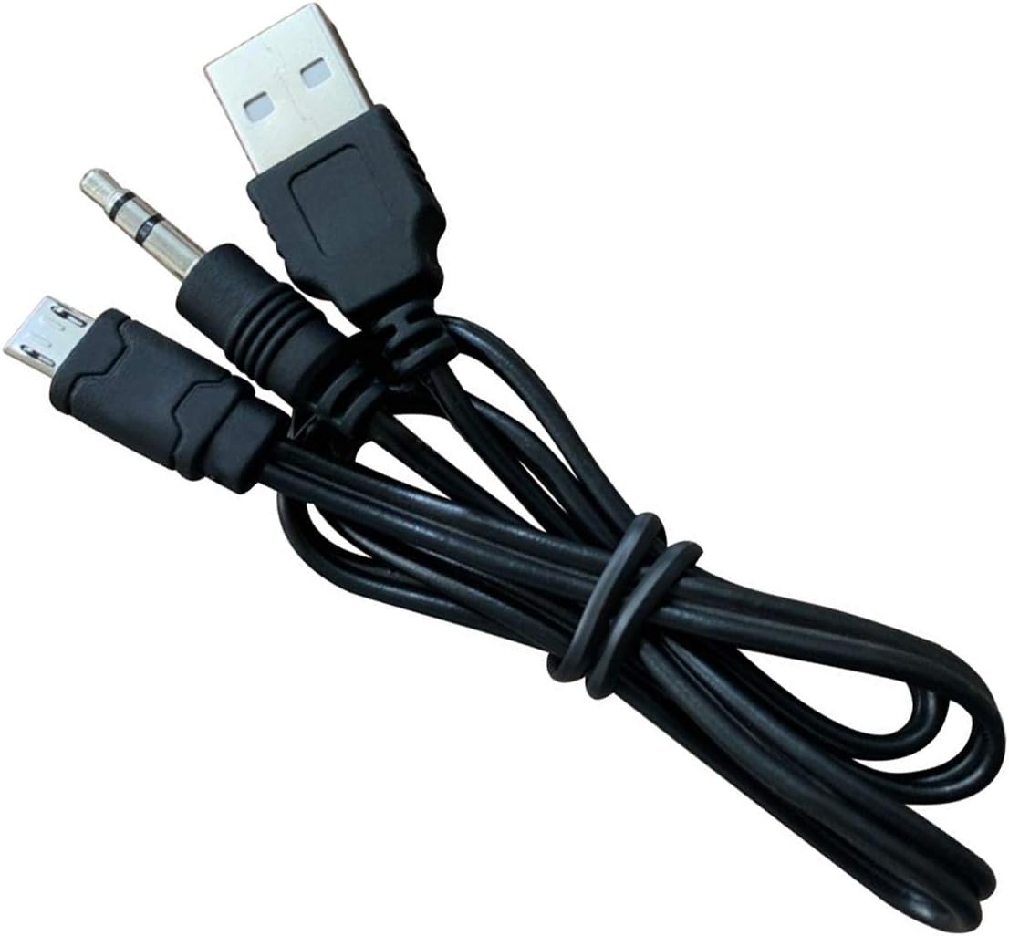 車用aux 3 5mm音声出力 Usbケーブル ブラック 車用 Auxオーディオ音楽インタフェースアダプタケーブルコードリード Micro Usb コネクタ充電器ケーブル