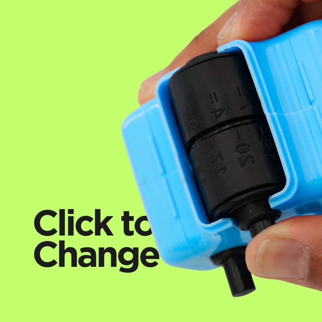 Math Teacher 4-in-1 Math Roller Stamp, Addition, Subtraction, Multiplication & Fill-in-The-Blank Practice Tool for Kids, Classroom & Home Use (Pink)