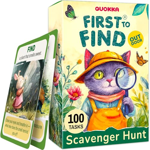 Scavenger Hunt Game for Kids Ages 4-8 and Family - Educational Card Game