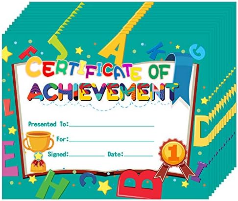 Hohomark 30PCS Certificate of Awards for Kids 8"x10" Kindergarten Preschool Certificate of Achievement and Recognition for Students Teachers Back to School Classroom Supplies