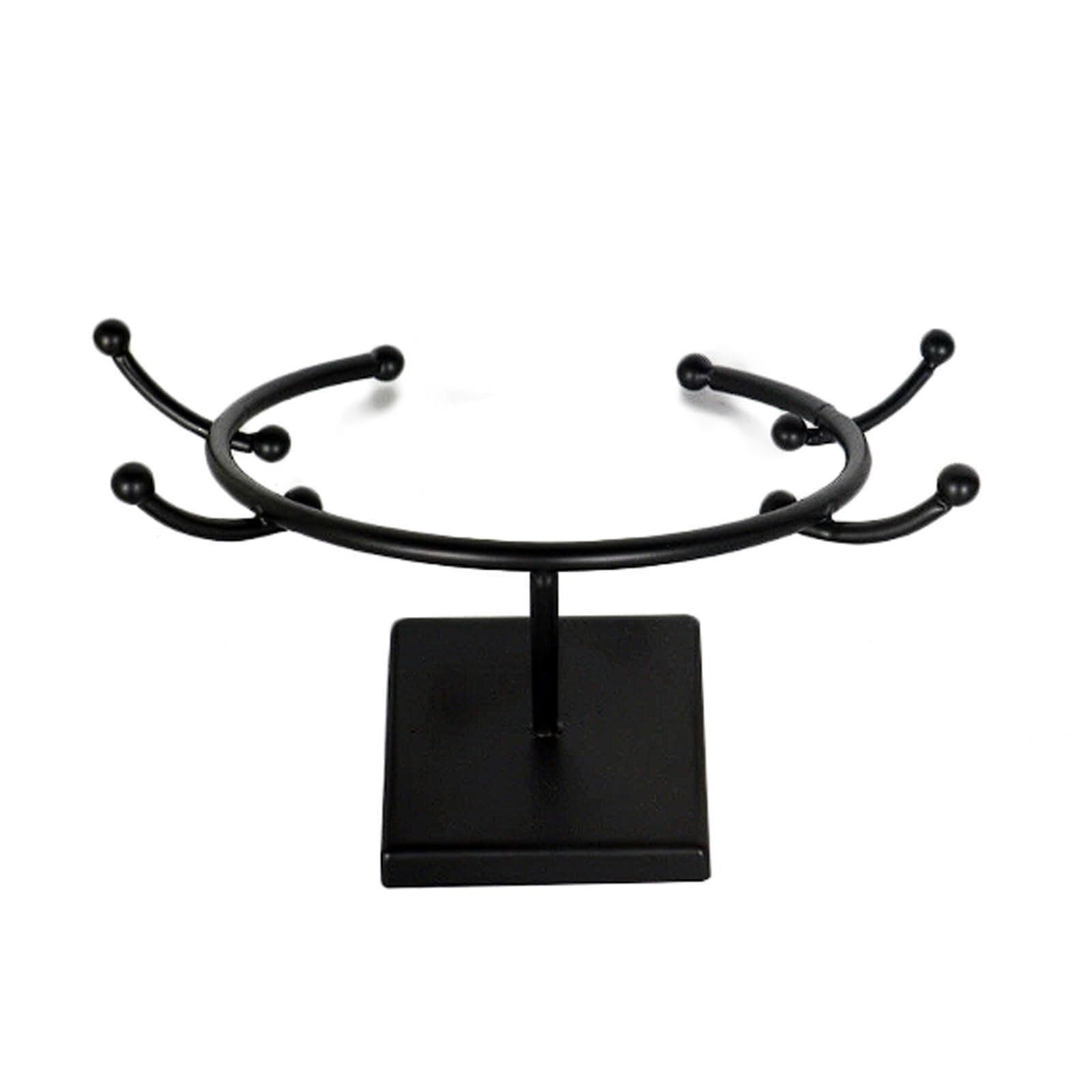 Wxuultgjr Nero Crown Jewelry Display Stand Headband Jewelry Easel Stand Wrought Iron Necklace Tower Rack Hair Showcase Holder Tiara Organizer Tree(Nero)