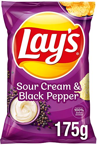 Lay's Sour Cream & Black Pepper - Knusprig gewürzte Kartoffelchips für eine gelungene Party - 9 x 175g - Image 5