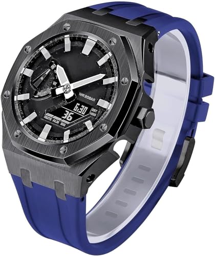 Boîtier montre GA2100 acier SAAWEE remplacez la résine rayée par du métal