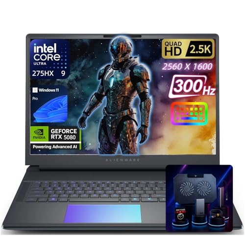 Image of Alienware Area-51m 18 Gaming Laptop - 64GB RAM RAM / 2TB SSD SSD - Intel Core Ultra 9 275HX - RTX 5080 16GB GDDR7 - 18 inch 300Hz WQXGA Display - RGB Keyboard - Win 11 Pro - Accessory