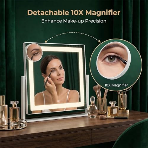 Espejo Vanity para Maquillaje con Luz LED y 10X Magnificación miniatura 6