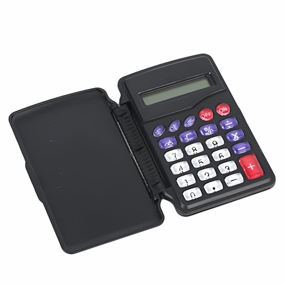 Pocket Calculator, 8-Digit for Business, Hard Cover, Black