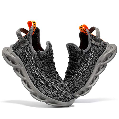 Image of JMFCHI Boys Girls Kids Sneakers Knitted Mesh Running Tennis Athletic Shoes | Breathable,Lightweight,Comfortable,Non-slip,Easy wear,Casual fashion,Indoor outdoor,Gym sport,Daily play,Little /Big Kid
