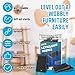 Furniture Levelers, 32 Piece Jar 2“, Rubber Shims for Leveling, Black Wedge for Table Toilet Refrigerator Piano, Non-Slip Shims for Home Improvement and Work, Cuttable and Stackable