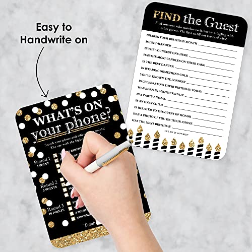 Big Dot of Happiness Adult Happy Birthday - Set de 20 tarjetas miniatura 3