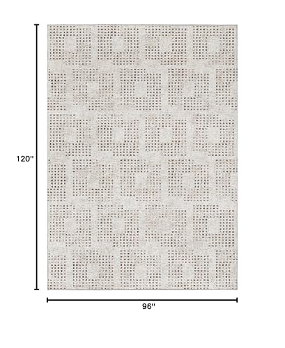 Tapete decorativo Beige 8' x 10' miniatura 2