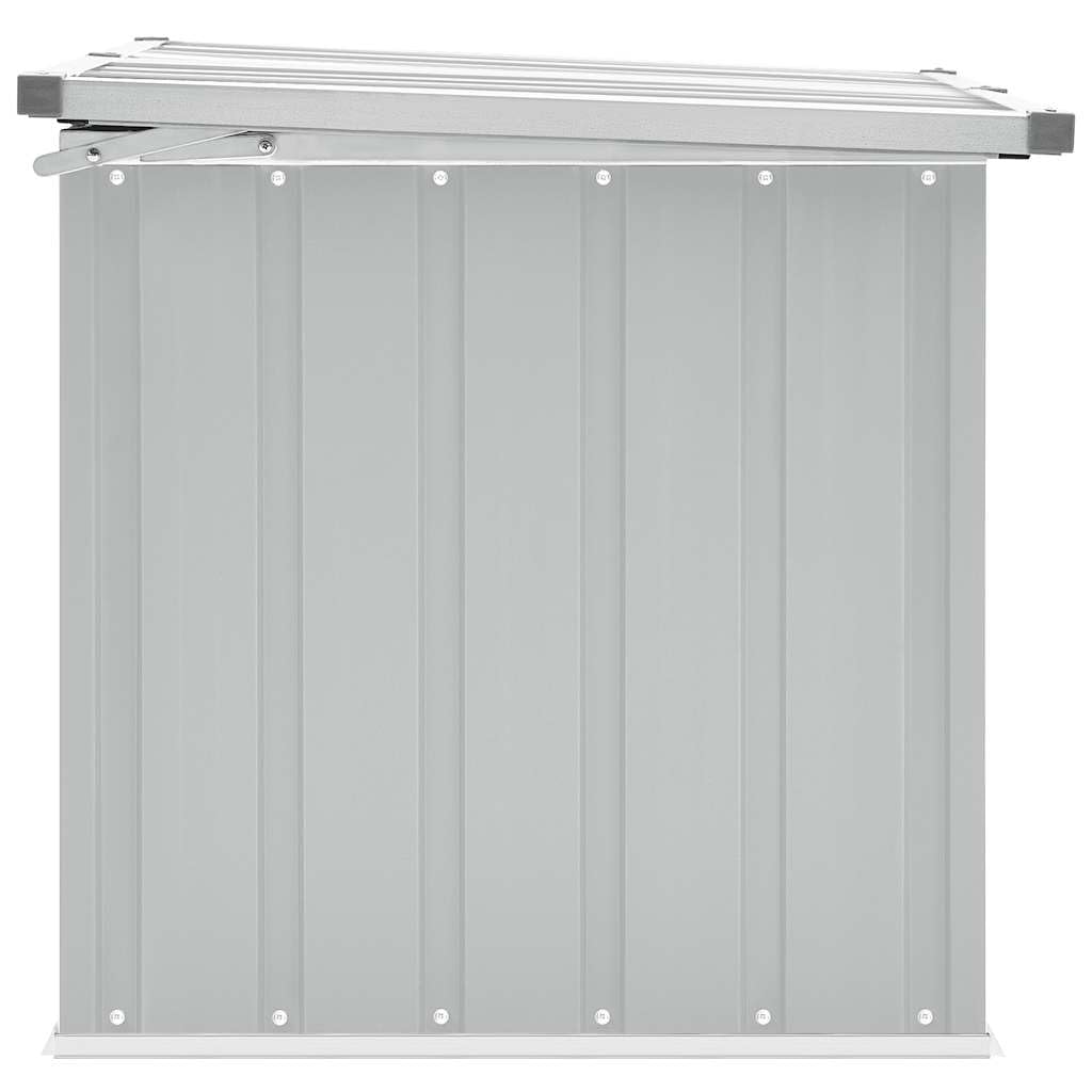vidaXL Baule da Giardino Grigio 129x67x65 cm