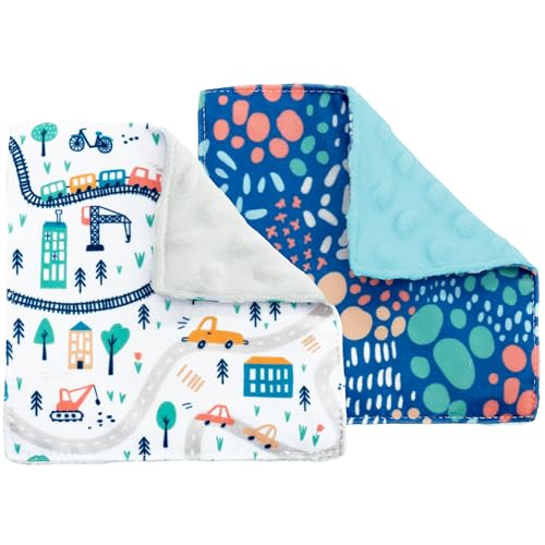 Image of S&T INC. Crinkle Squares Baby Toys, 6 Inch x 6 Inch, City Dots, 2 Pack