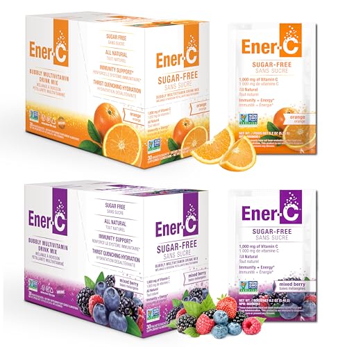 Ener-C Sugar Free Multivitamin Drink Mix - Orange & Berry 60 Count