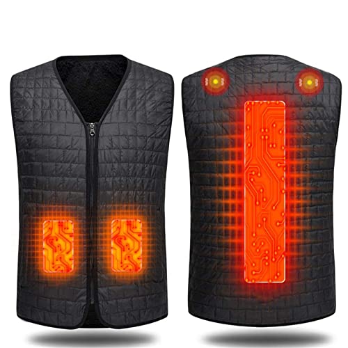Veste chauffante USB vêtement thermique gilet électrique en fibre de carbone chaud pour l'hiver
