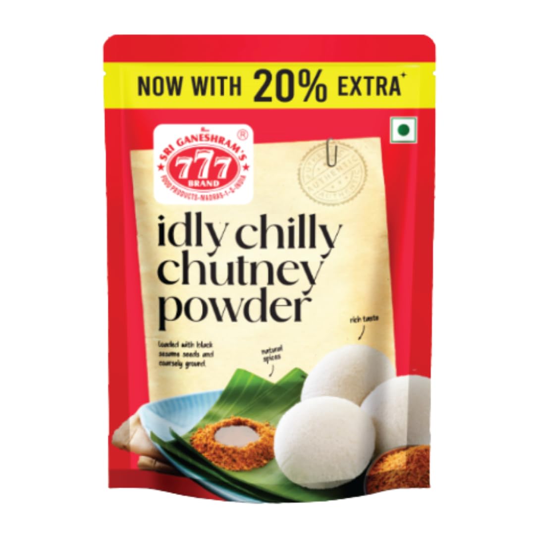 777 Idli Chilli Powder – 100g + 20g Extra | Spicy Idli Podi | Traditional South Indian Milagai Podi for Idli & Dosa