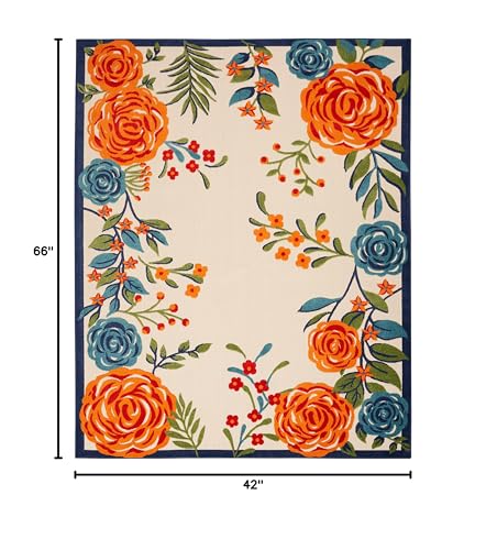 Nourison-Aloha-Indoor-Outdoor-Modern-Multicolor-36-x-56-Area-Rug-Easy-Cleaning-Non-Shedding-Bed-Room-Living-Room-Dining-Room-Kitchen-4×6 Nourison Aloha Indoor Outdoor Modern Multicolor 36 x 56 Area Rug Easy Cleaning Non Shedding Bed Room Living Room Dining Room Kitchen 4×6