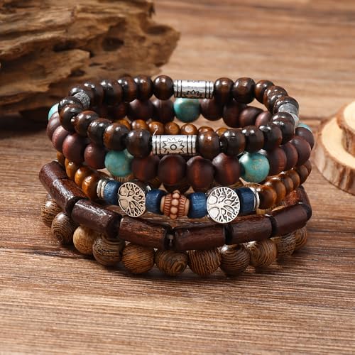 Set de 10 pulseras ajustables para hombre miniatura 6