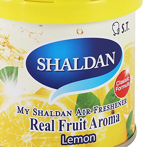 Image of My Shaldan Japanese Room /Car Limonene Gel Natural Air Freshener Cans, Lemon Scent, 80g