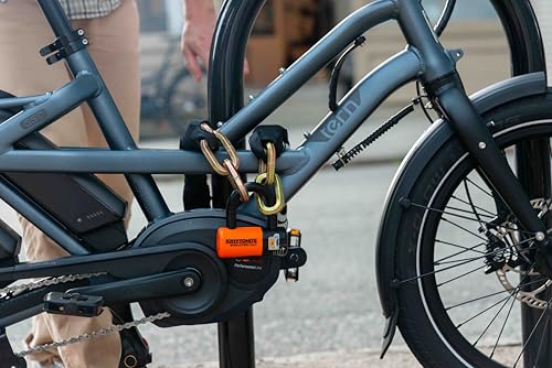 Image of Kryptonite New York 1210 Bike Chain Lock, 3.25 Feet Long Heavy Duty Anti-Theft Sold Secure Gold Bicycle Chain Lock with Evolution Disc Lock and Keys for Ultimate Security E-Bike, Motorcycle, Scooter