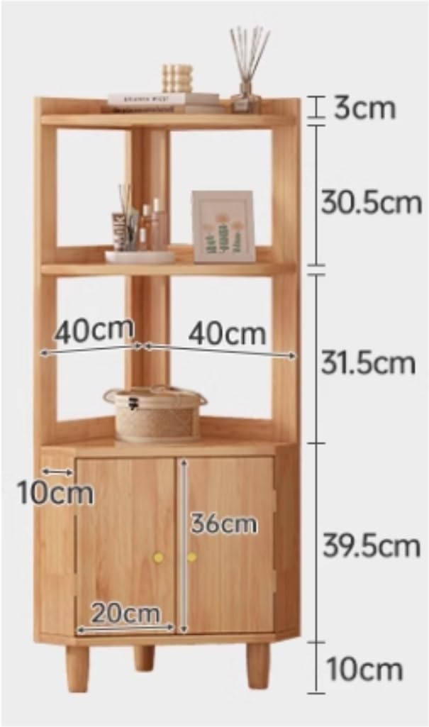 Amazon｜コーナーシェルフコーナーラック 木製4段コーナー棚コーナー